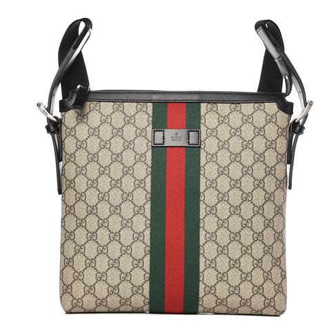 gucci web messenger bag black|gucci black messenger bag women's.